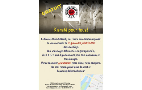 GRATUIT: Opération &quot;Karaté pour tous&quot;